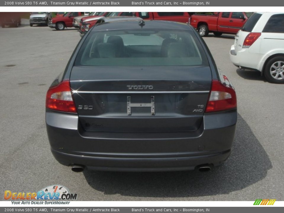 2008 Volvo S80 T6 AWD Titanium Gray Metallic / Anthracite Black Photo #7