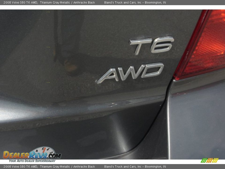 2008 Volvo S80 T6 AWD Titanium Gray Metallic / Anthracite Black Photo #8