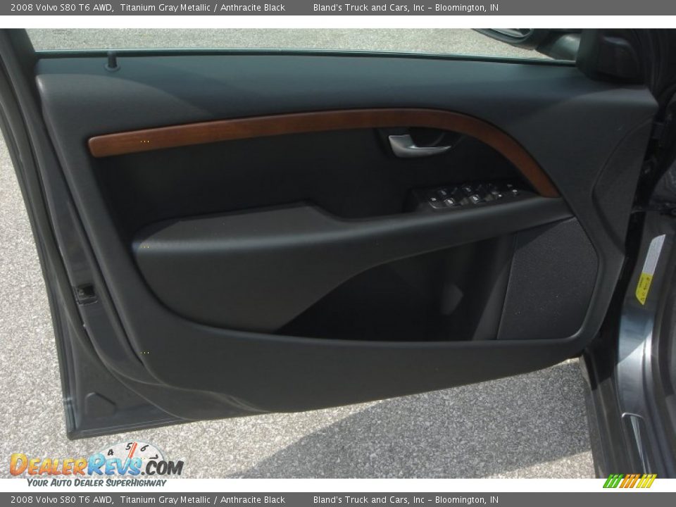 2008 Volvo S80 T6 AWD Titanium Gray Metallic / Anthracite Black Photo #9