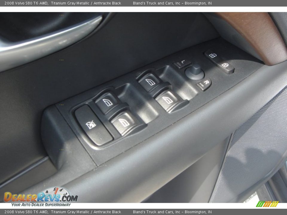 2008 Volvo S80 T6 AWD Titanium Gray Metallic / Anthracite Black Photo #10