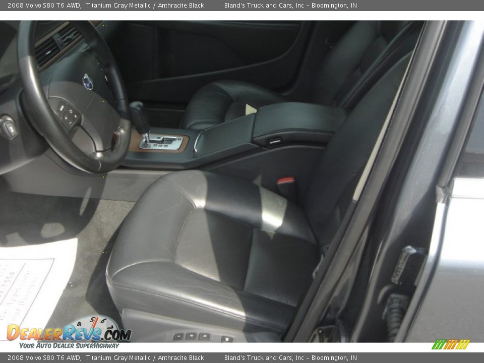 2008 Volvo S80 T6 AWD Titanium Gray Metallic / Anthracite Black Photo #12