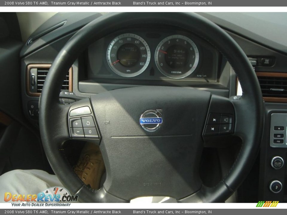 2008 Volvo S80 T6 AWD Titanium Gray Metallic / Anthracite Black Photo #14
