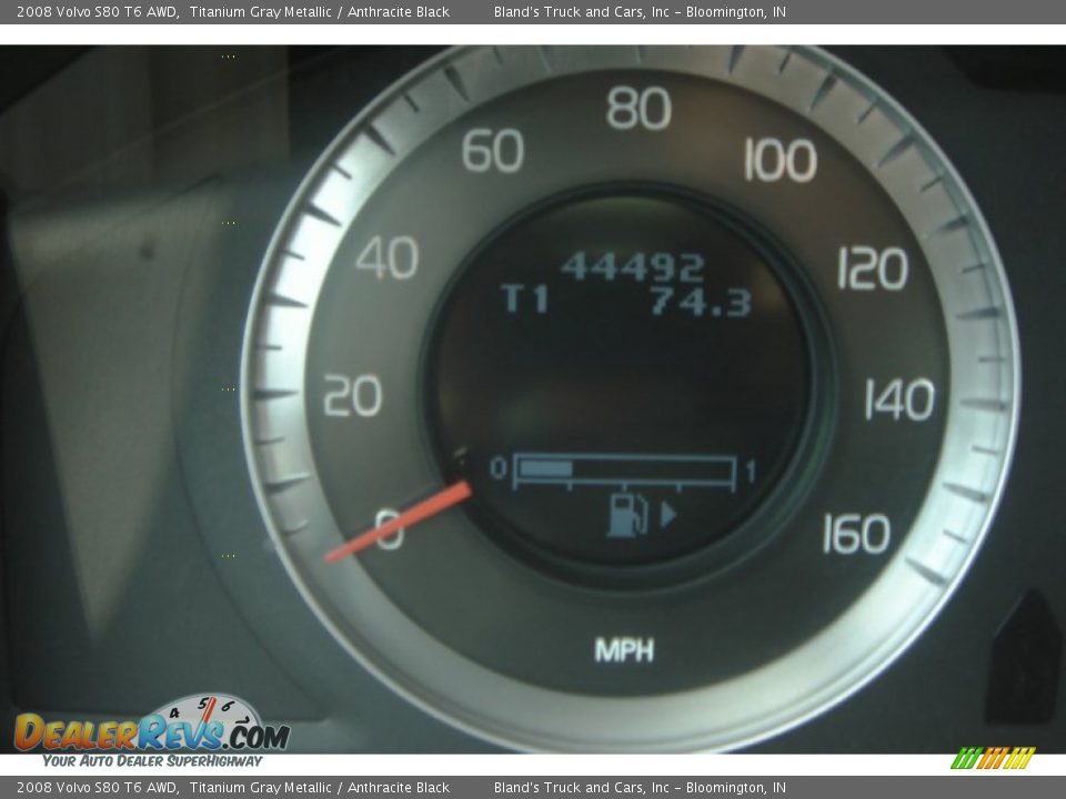 2008 Volvo S80 T6 AWD Titanium Gray Metallic / Anthracite Black Photo #15