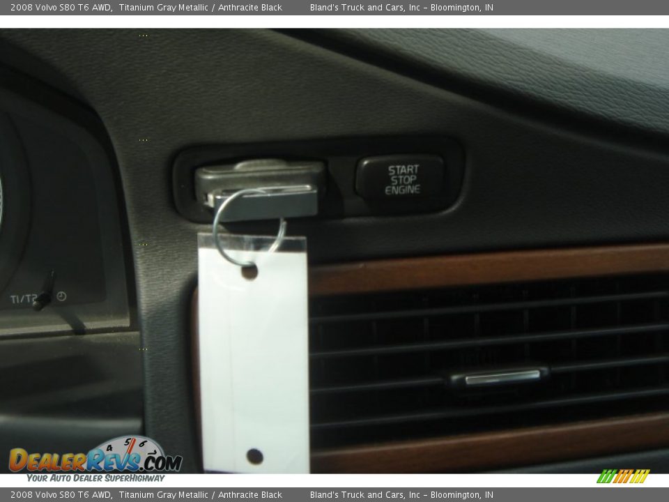 2008 Volvo S80 T6 AWD Titanium Gray Metallic / Anthracite Black Photo #16