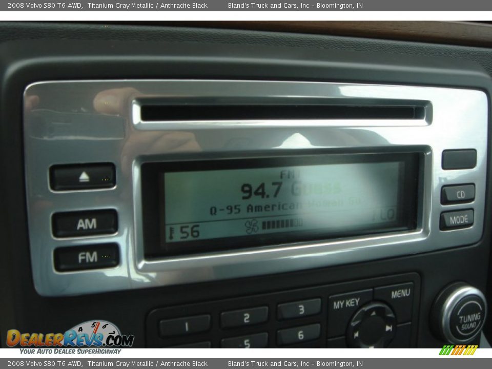 2008 Volvo S80 T6 AWD Titanium Gray Metallic / Anthracite Black Photo #19