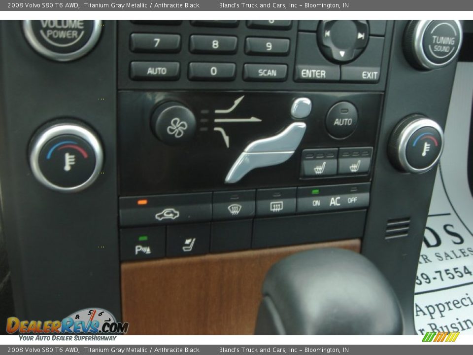2008 Volvo S80 T6 AWD Titanium Gray Metallic / Anthracite Black Photo #20