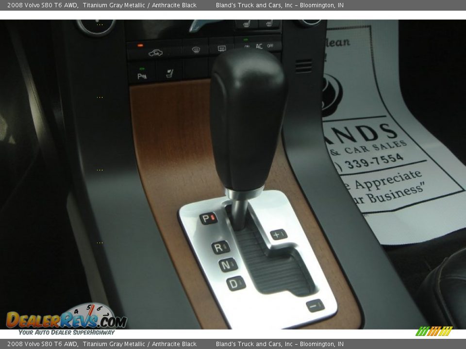 2008 Volvo S80 T6 AWD Titanium Gray Metallic / Anthracite Black Photo #21