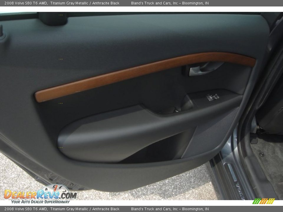 2008 Volvo S80 T6 AWD Titanium Gray Metallic / Anthracite Black Photo #24