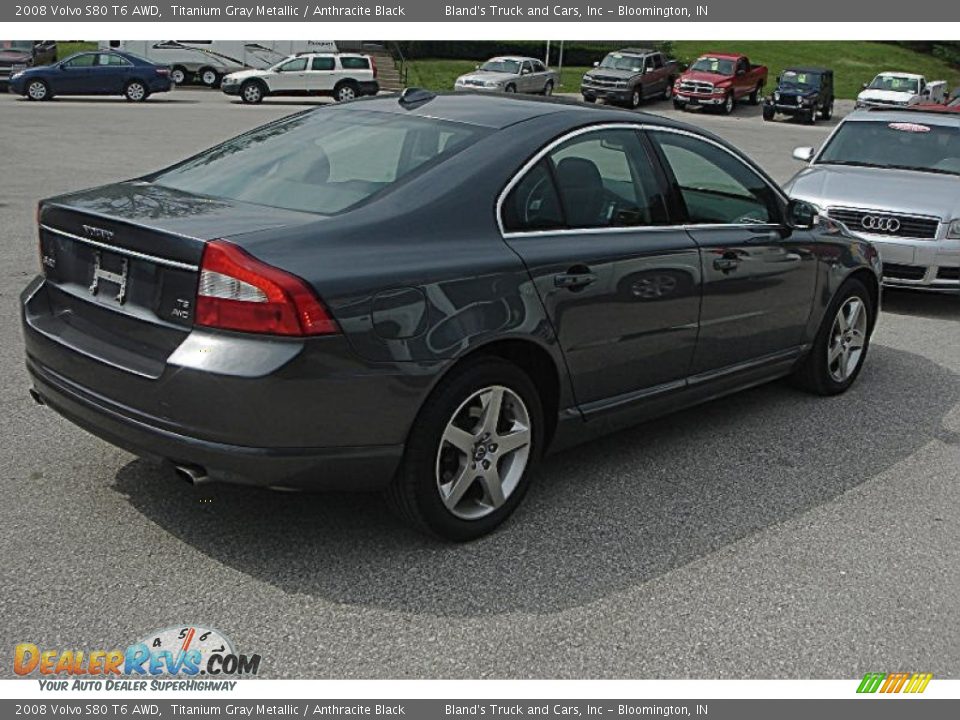 2008 Volvo S80 T6 AWD Titanium Gray Metallic / Anthracite Black Photo #28