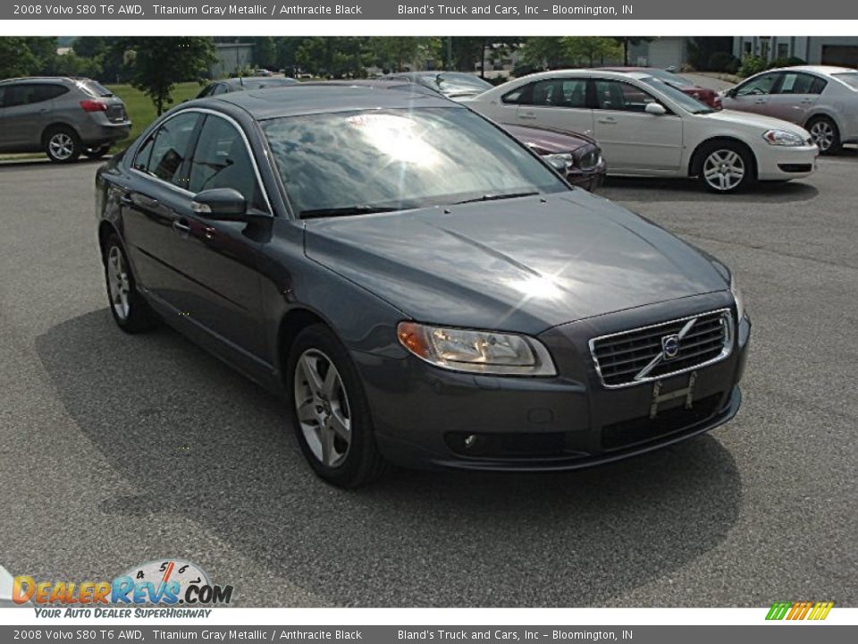 2008 Volvo S80 T6 AWD Titanium Gray Metallic / Anthracite Black Photo #29
