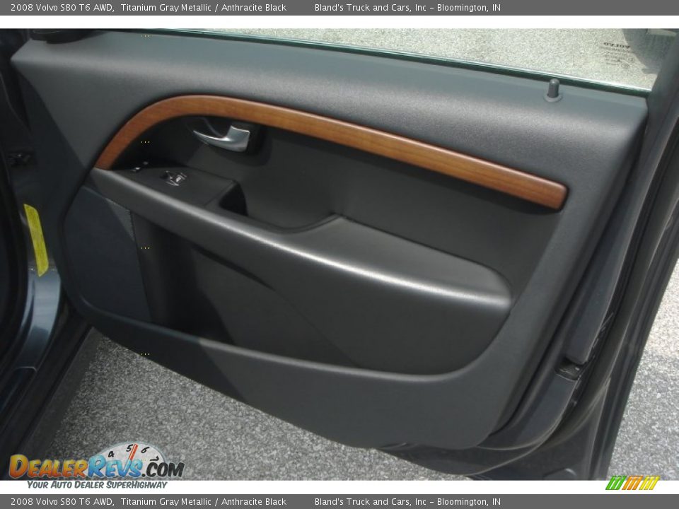 2008 Volvo S80 T6 AWD Titanium Gray Metallic / Anthracite Black Photo #34