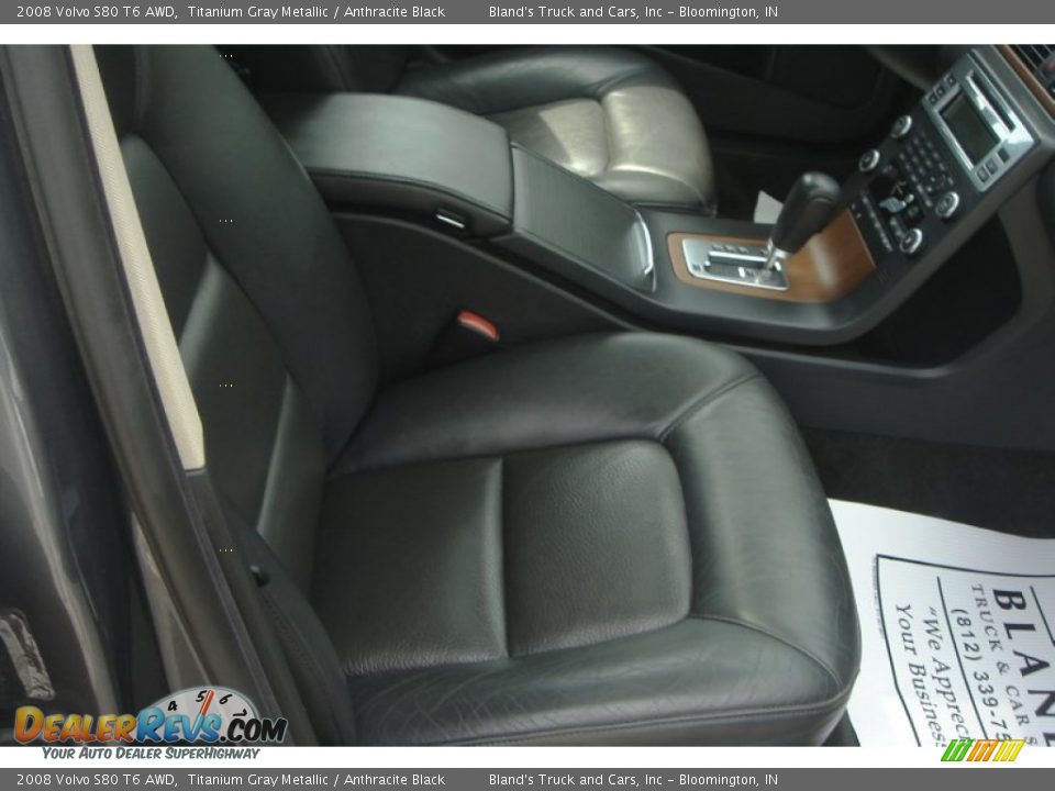 2008 Volvo S80 T6 AWD Titanium Gray Metallic / Anthracite Black Photo #36