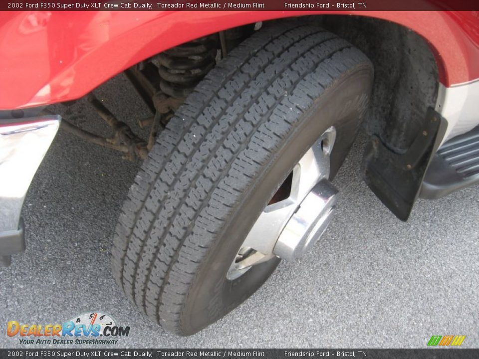 2002 Ford F350 Super Duty XLT Crew Cab Dually Toreador Red Metallic / Medium Flint Photo #11