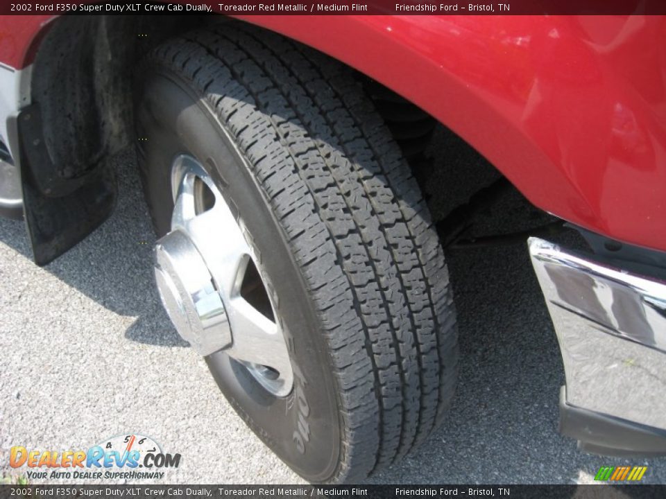2002 Ford F350 Super Duty XLT Crew Cab Dually Toreador Red Metallic / Medium Flint Photo #12