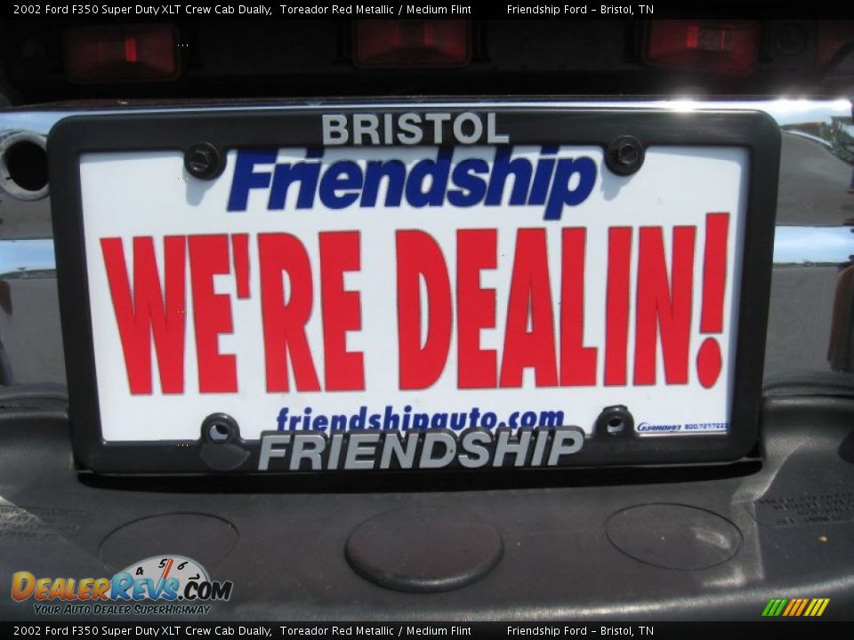 2002 Ford F350 Super Duty XLT Crew Cab Dually Toreador Red Metallic / Medium Flint Photo #14