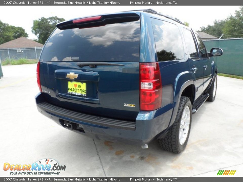 2007 Chevrolet Tahoe Z71 4x4 Bermuda Blue Metallic / Light Titanium/Ebony Photo #3