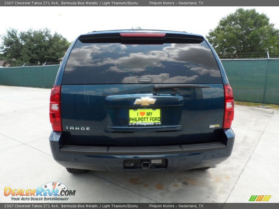 2007 Chevrolet Tahoe Z71 4x4 Bermuda Blue Metallic / Light Titanium/Ebony Photo #4