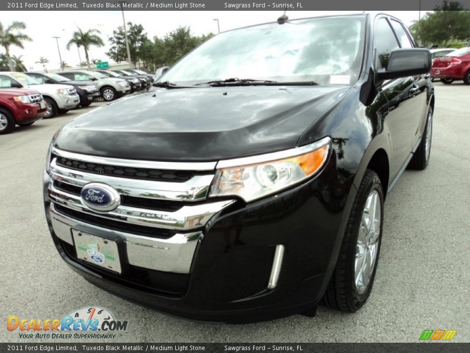 2011 Ford Edge Limited Tuxedo Black Metallic / Medium Light Stone Photo #14