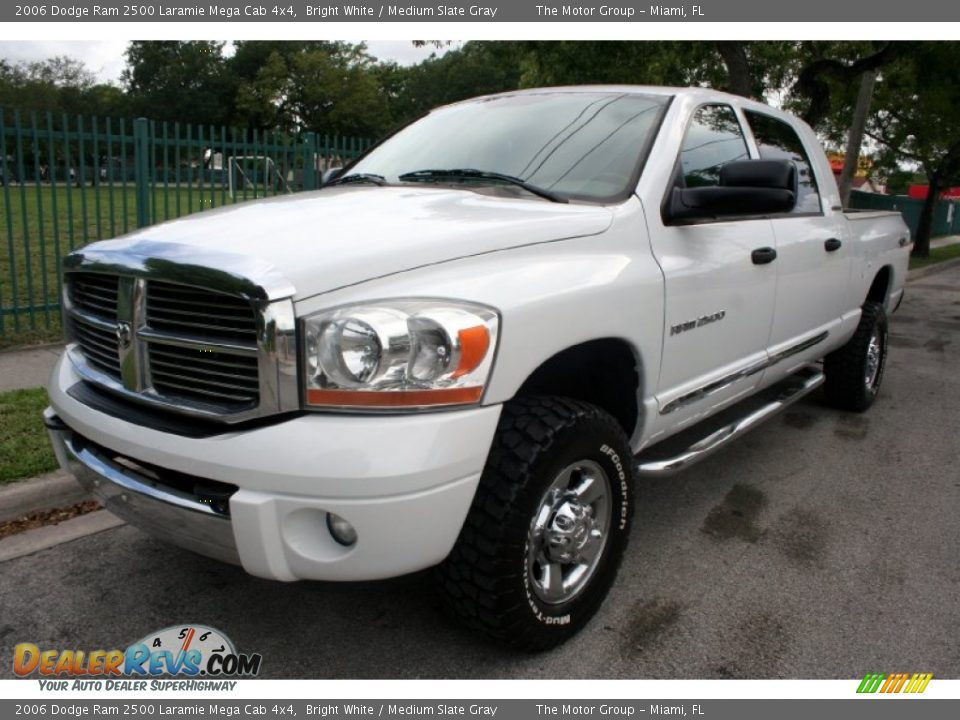 2006 Dodge Ram 2500 Laramie Mega Cab 4x4 Bright White / Medium Slate Gray Photo #1