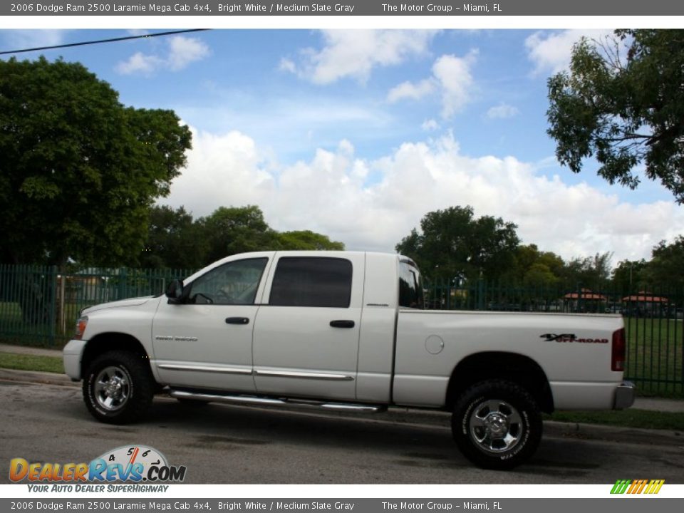 2006 Dodge Ram 2500 Laramie Mega Cab 4x4 Bright White / Medium Slate Gray Photo #4