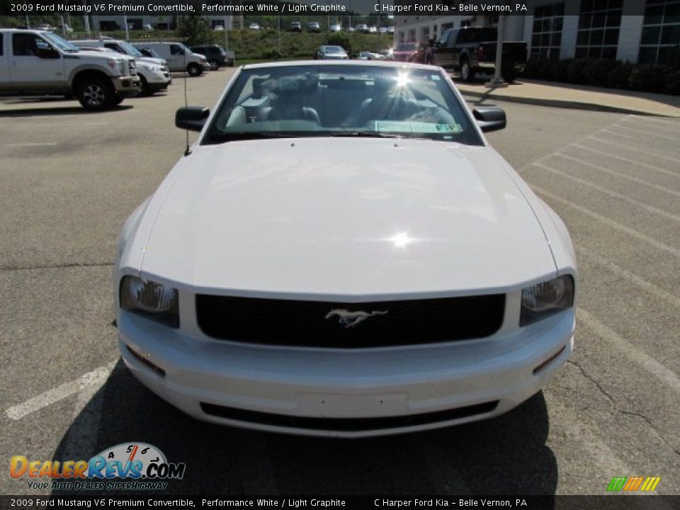 2009 Ford Mustang V6 Premium Convertible Performance White / Light Graphite Photo #5