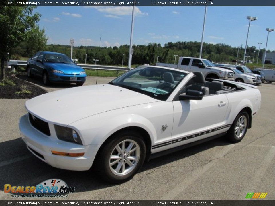 2009 Ford Mustang V6 Premium Convertible Performance White / Light Graphite Photo #6