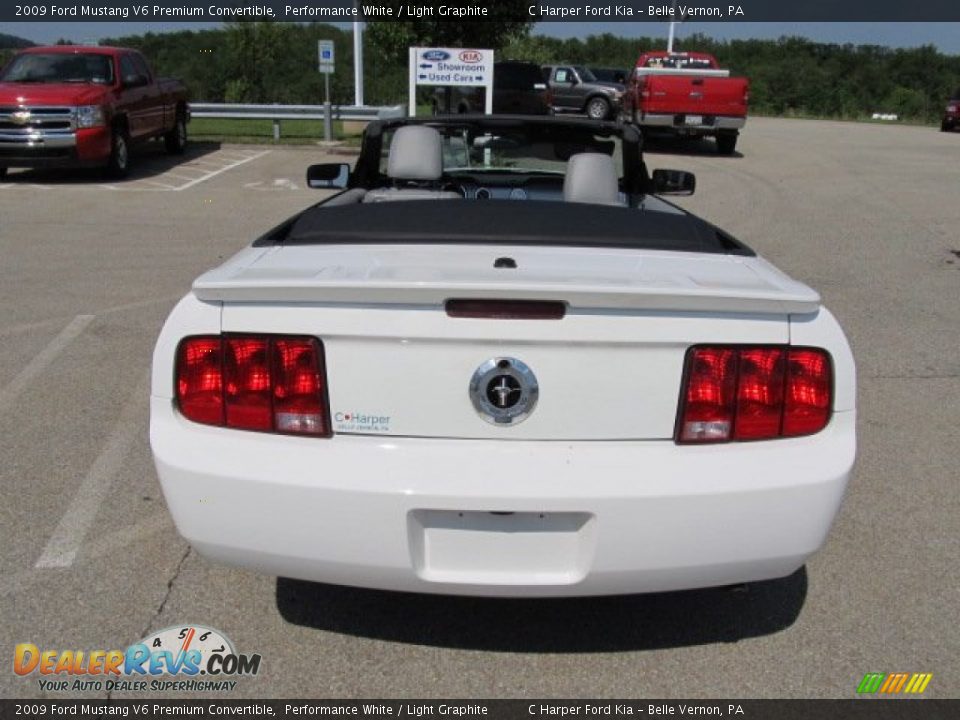 2009 Ford Mustang V6 Premium Convertible Performance White / Light Graphite Photo #8