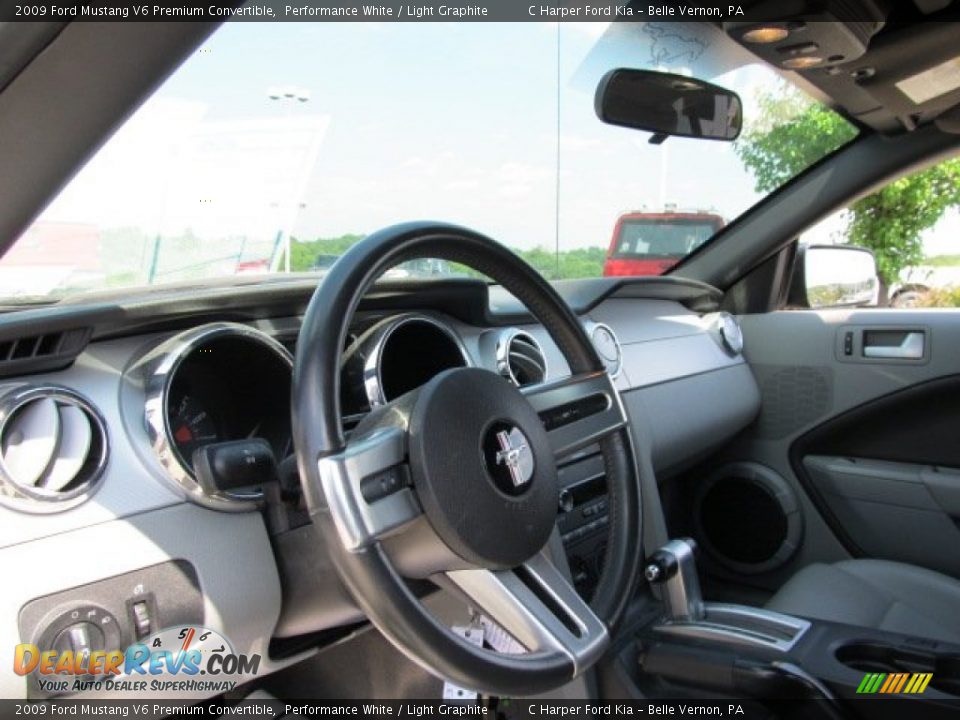 2009 Ford Mustang V6 Premium Convertible Performance White / Light Graphite Photo #9