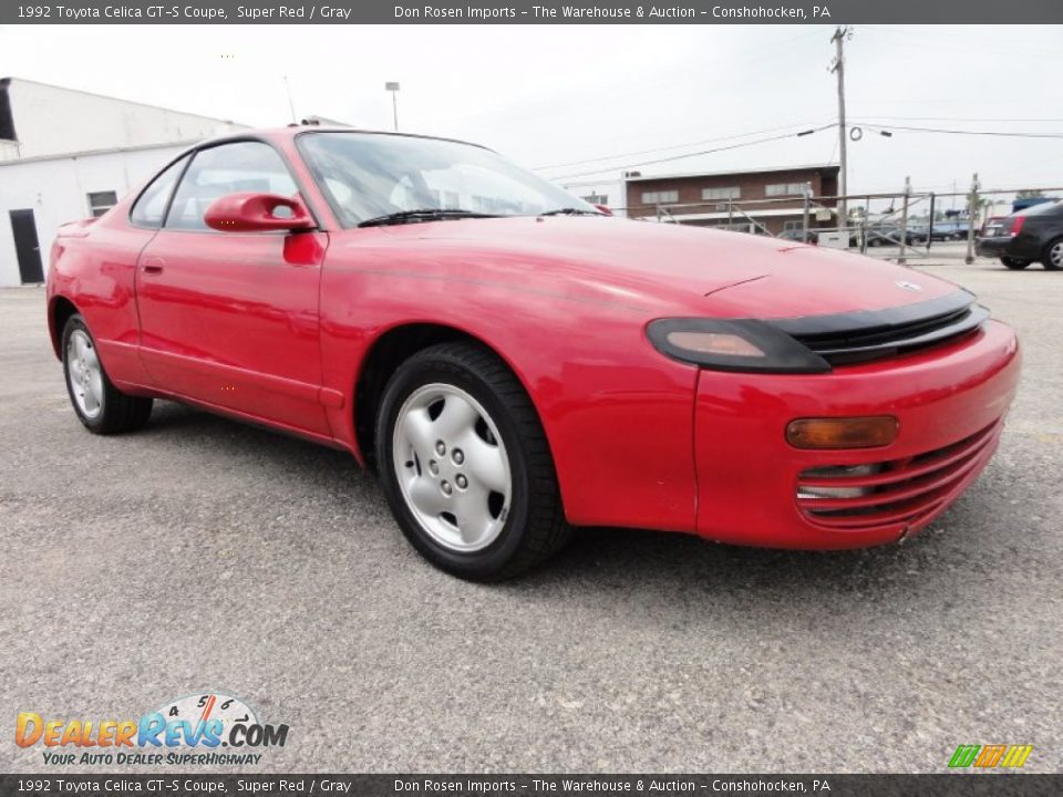 1992 Toyota Celica GT-S Coupe Super Red / Gray Photo #5