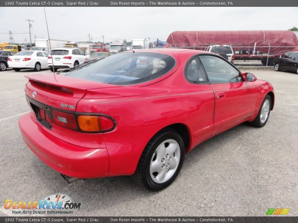 1992 Toyota Celica GT-S Coupe Super Red / Gray Photo #8