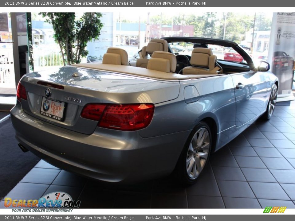 2011 BMW 3 Series 328i Convertible Blue Water Metallic / Cream Beige Photo #3