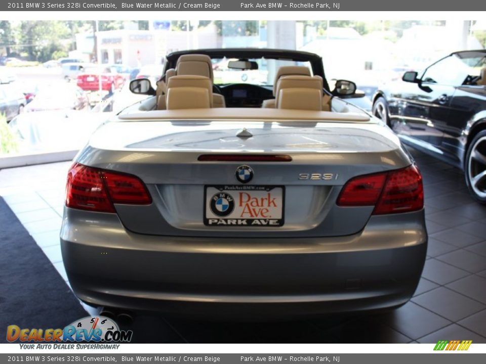 2011 BMW 3 Series 328i Convertible Blue Water Metallic / Cream Beige Photo #4