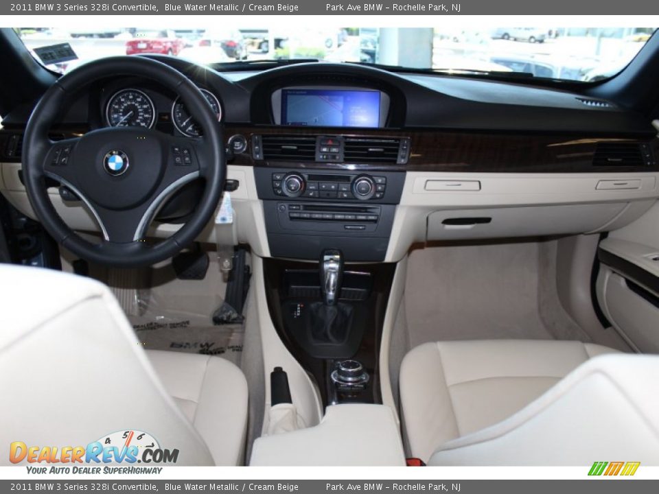 2011 BMW 3 Series 328i Convertible Blue Water Metallic / Cream Beige Photo #9