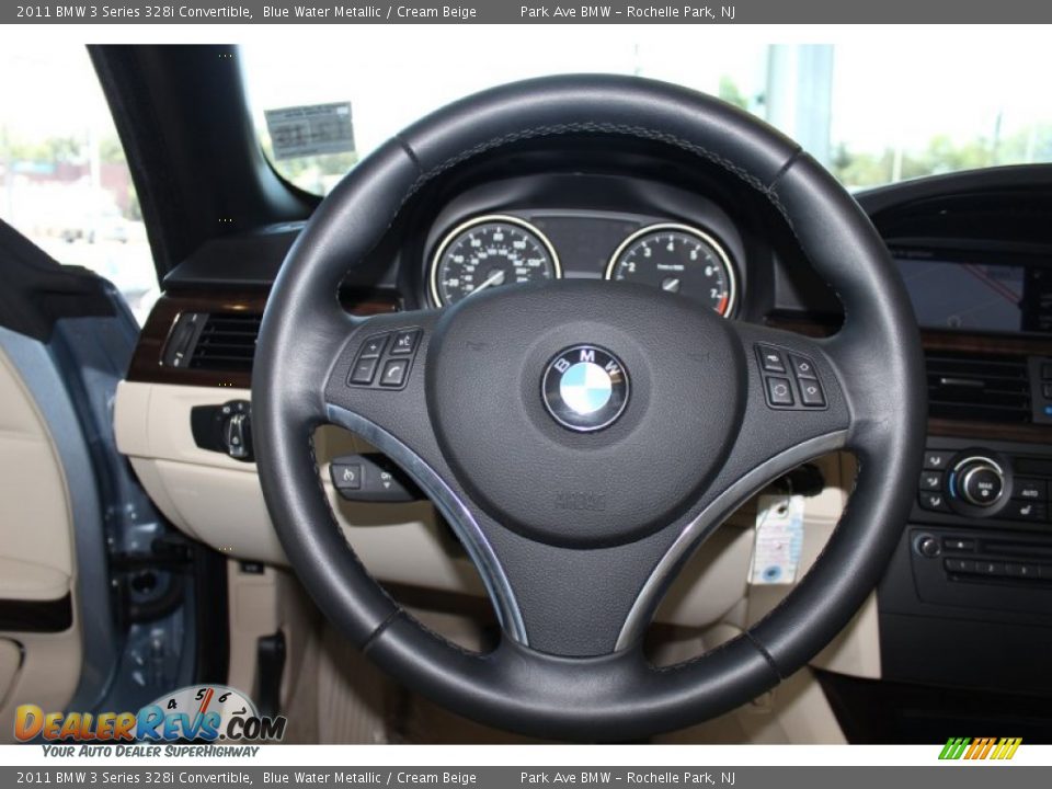 2011 BMW 3 Series 328i Convertible Blue Water Metallic / Cream Beige Photo #10