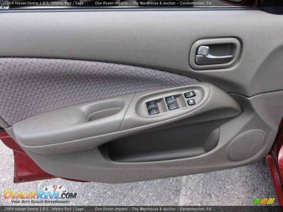 2004 Nissan Sentra 1.8 S Inferno Red / Sage Photo #14