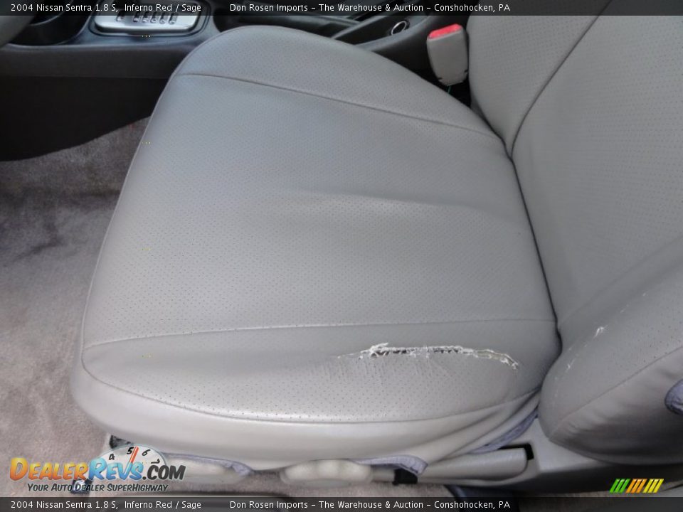 2004 Nissan Sentra 1.8 S Inferno Red / Sage Photo #16
