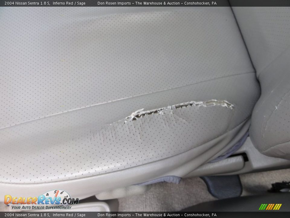 2004 Nissan Sentra 1.8 S Inferno Red / Sage Photo #17