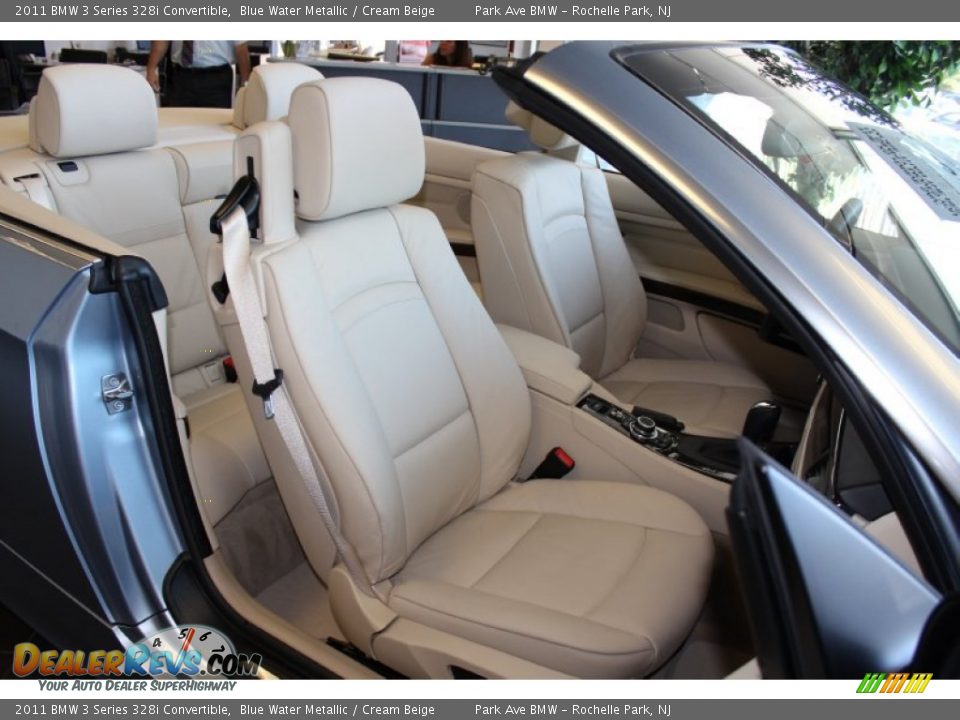2011 BMW 3 Series 328i Convertible Blue Water Metallic / Cream Beige Photo #21