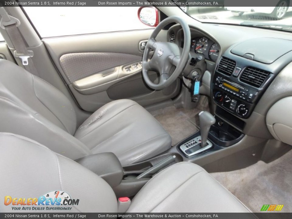 2004 Nissan Sentra 1.8 S Inferno Red / Sage Photo #20