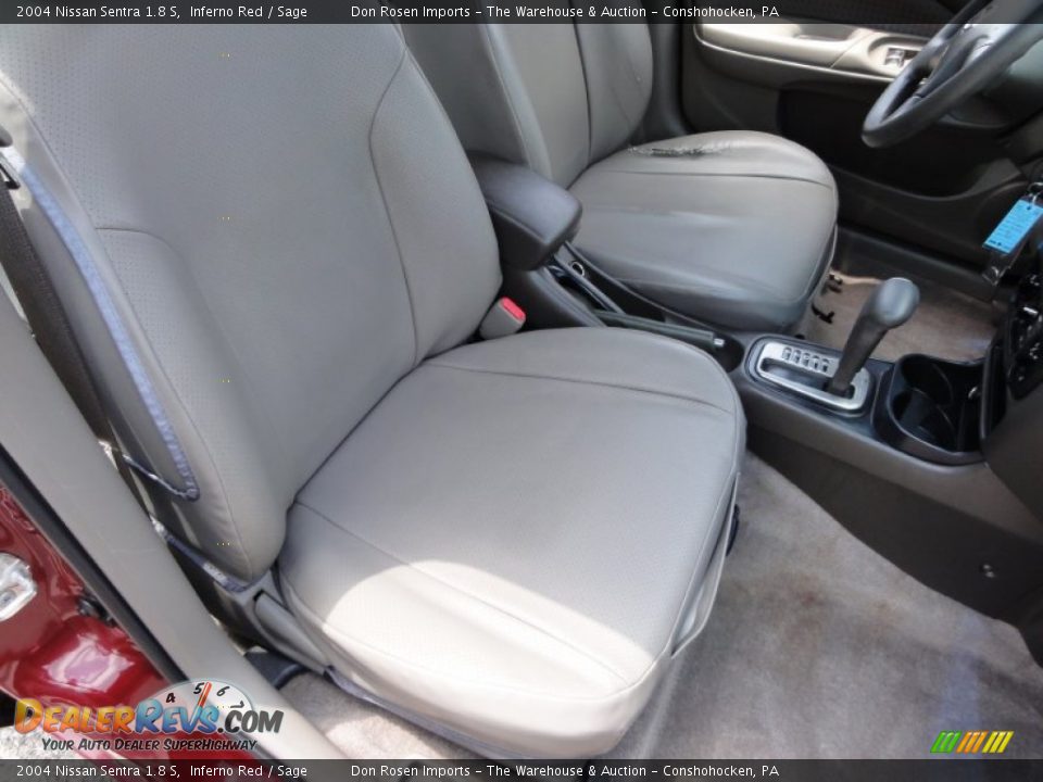 2004 Nissan Sentra 1.8 S Inferno Red / Sage Photo #22