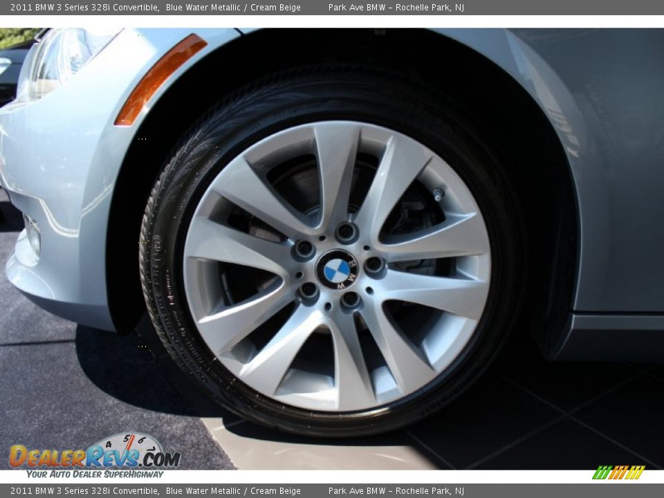 2011 BMW 3 Series 328i Convertible Blue Water Metallic / Cream Beige Photo #24