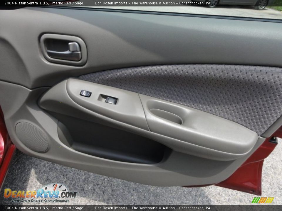 2004 Nissan Sentra 1.8 S Inferno Red / Sage Photo #23