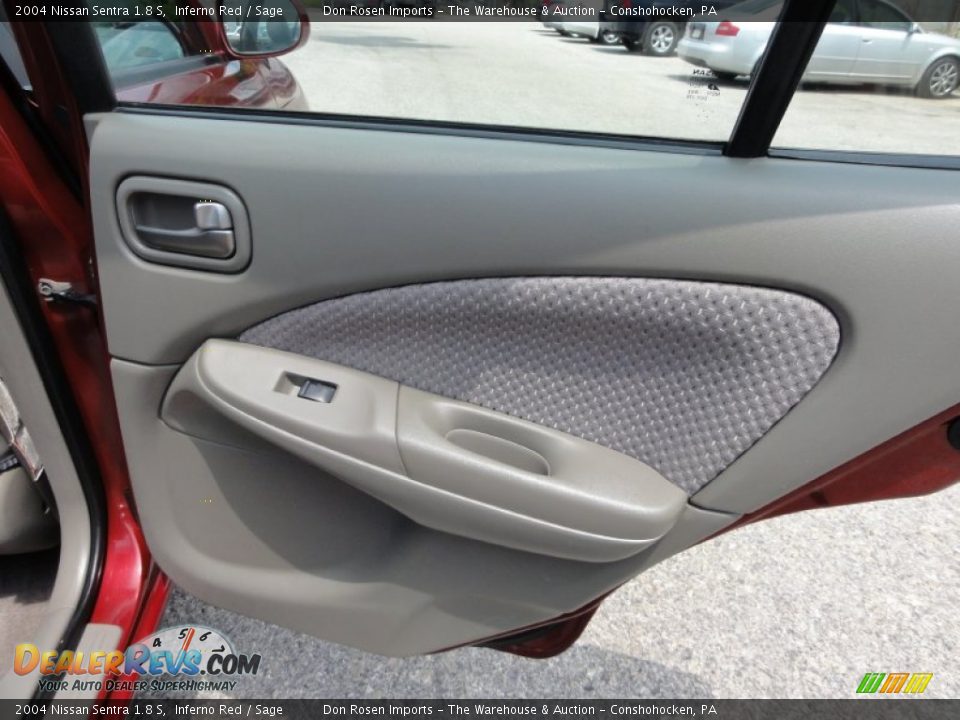 2004 Nissan Sentra 1.8 S Inferno Red / Sage Photo #25
