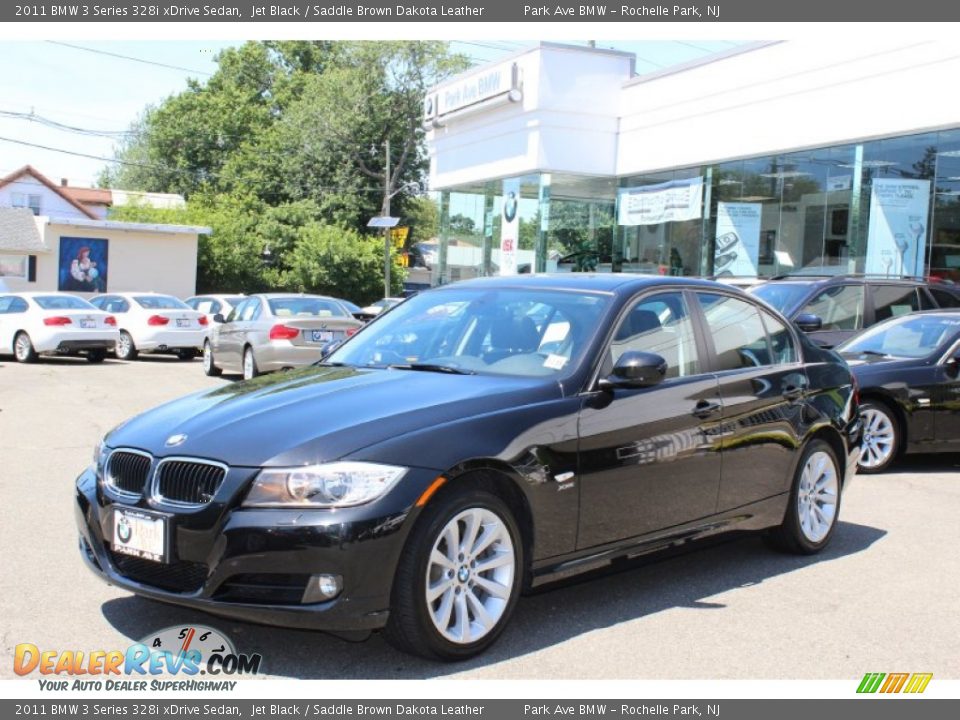 2011 BMW 3 Series 328i xDrive Sedan Jet Black / Saddle Brown Dakota Leather Photo #1