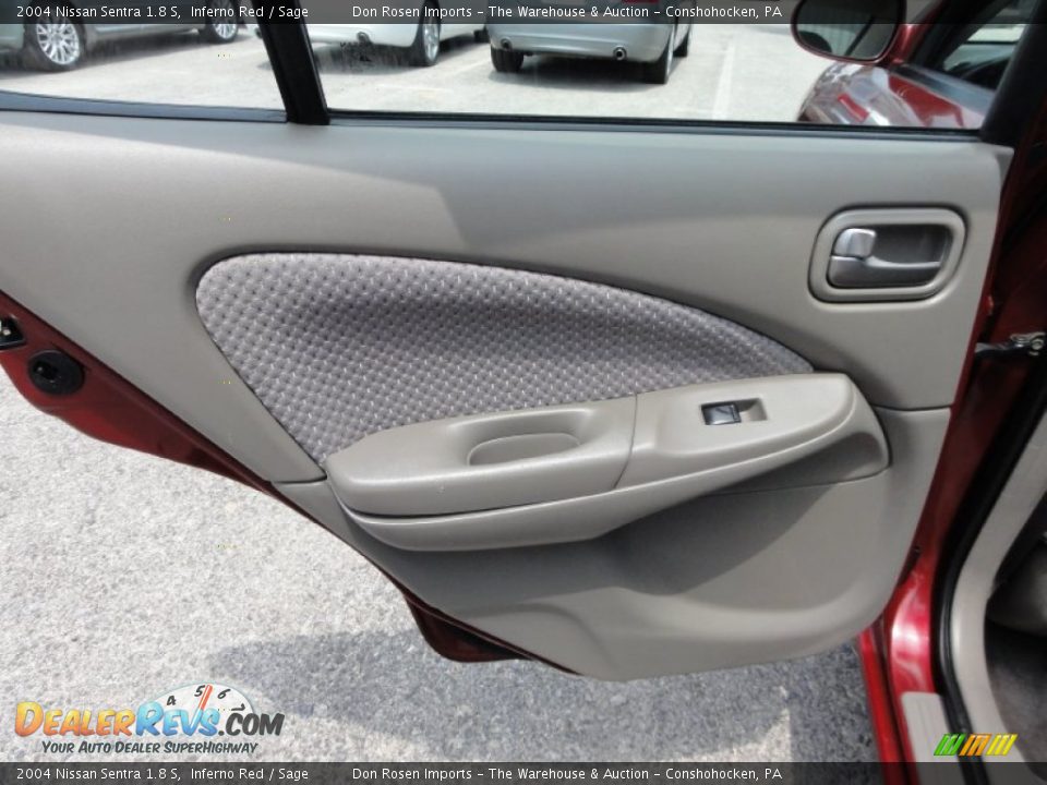 2004 Nissan Sentra 1.8 S Inferno Red / Sage Photo #27
