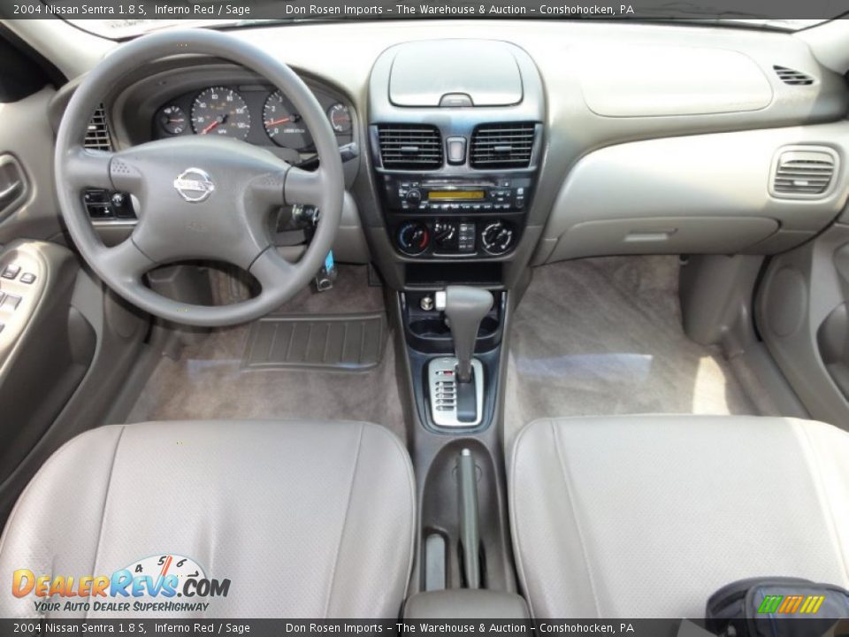 2004 Nissan Sentra 1.8 S Inferno Red / Sage Photo #28