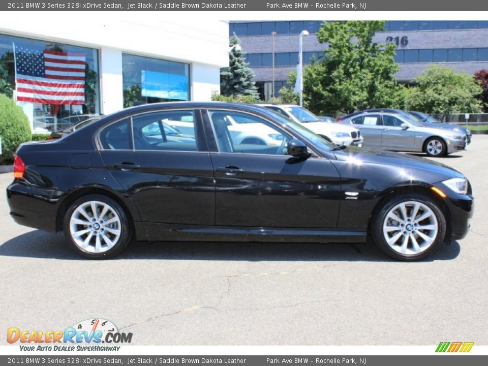 2011 BMW 3 Series 328i xDrive Sedan Jet Black / Saddle Brown Dakota Leather Photo #4