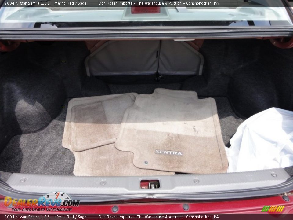 2004 Nissan Sentra 1.8 S Inferno Red / Sage Photo #30