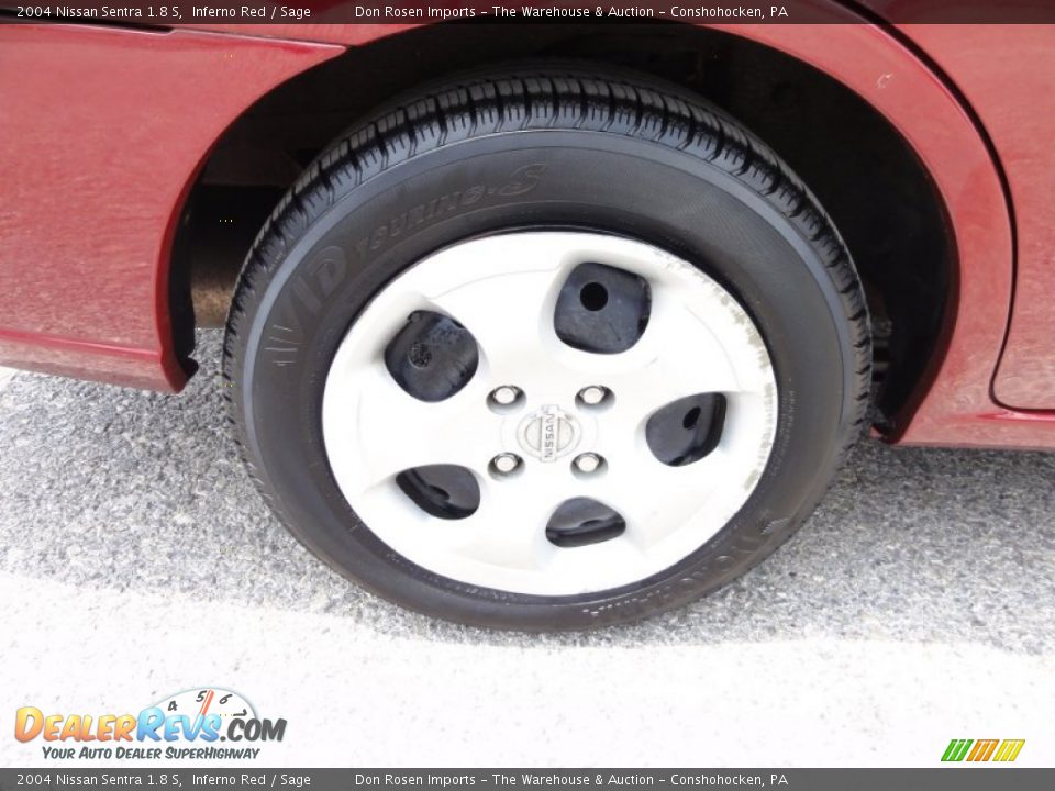 2004 Nissan Sentra 1.8 S Inferno Red / Sage Photo #31