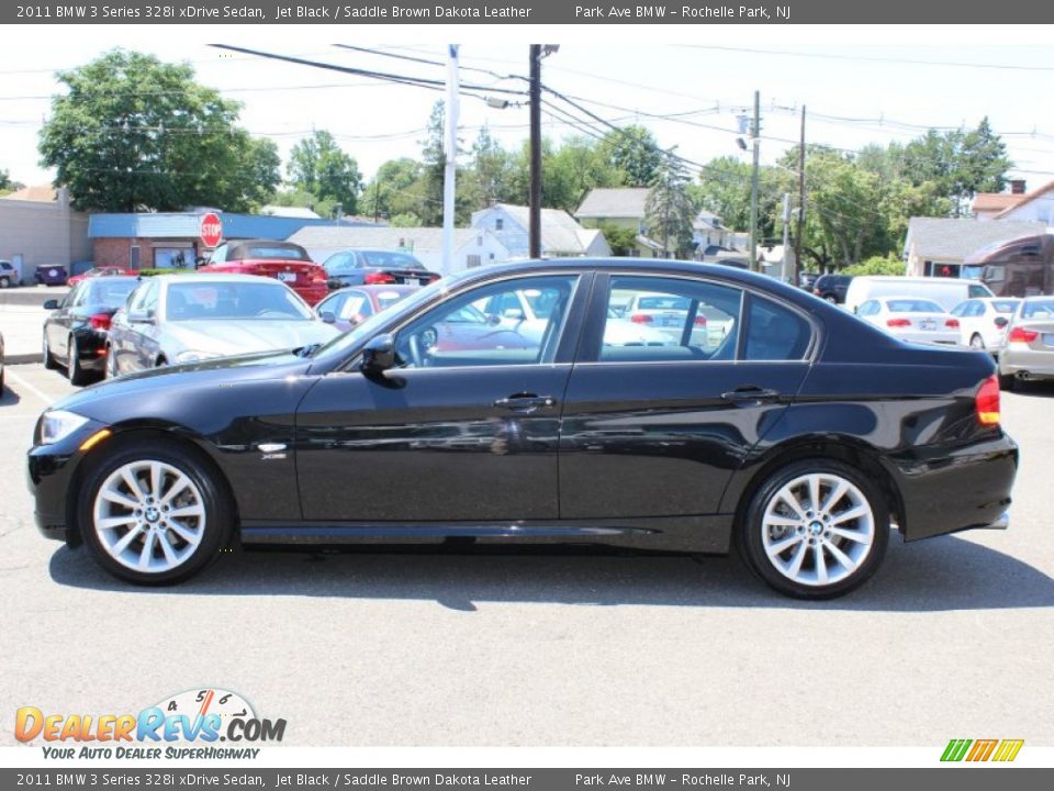 2011 BMW 3 Series 328i xDrive Sedan Jet Black / Saddle Brown Dakota Leather Photo #8